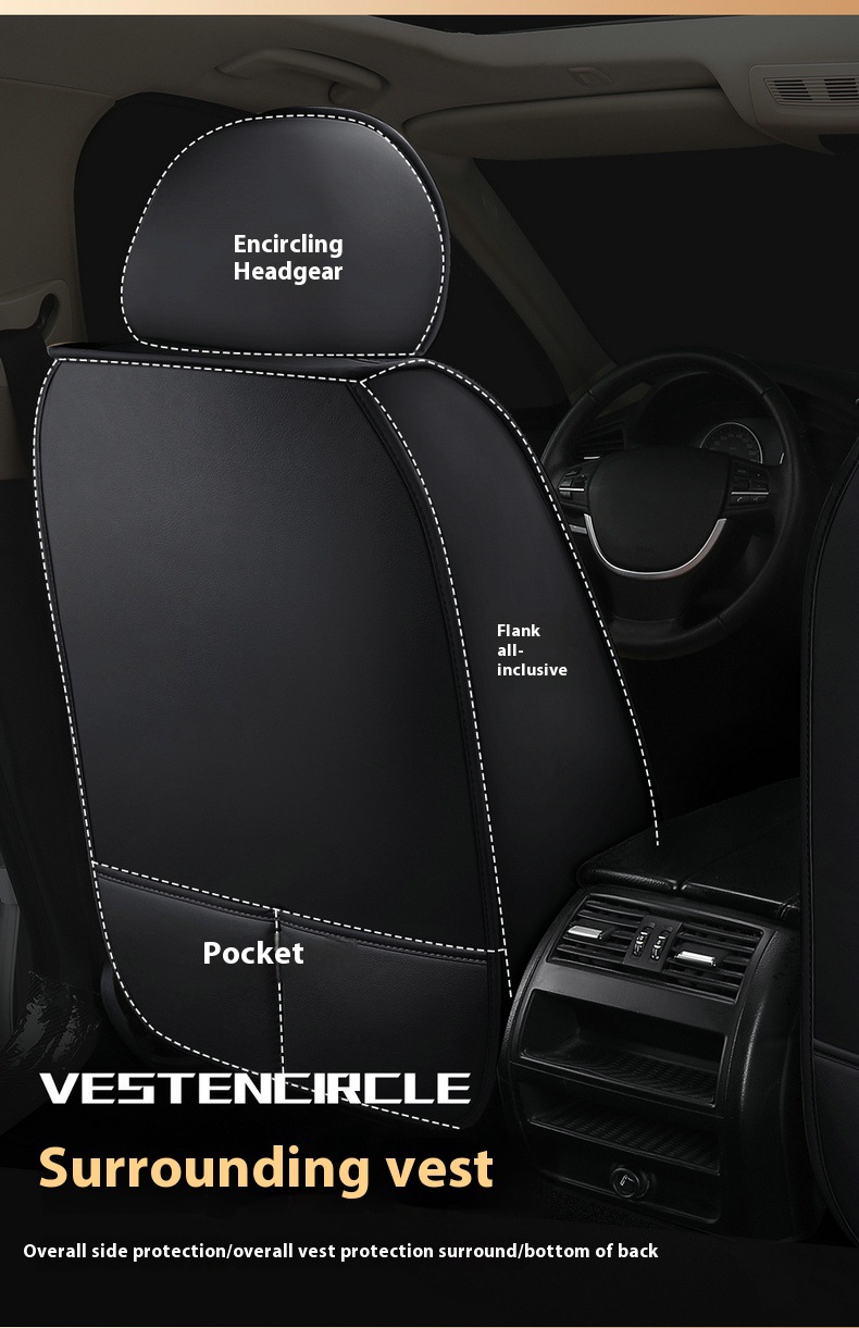 Foreign trade car seat cushion factory direct all-inclusive full leather small diamond four seasons general car seat cushion