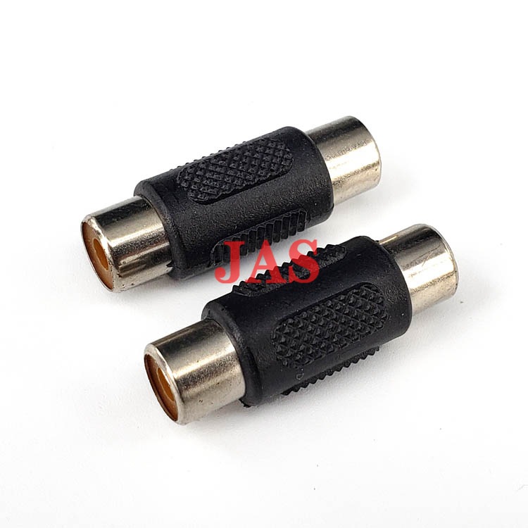 现货供应免焊转接RCA母转RCA母AV莲花音频直通头