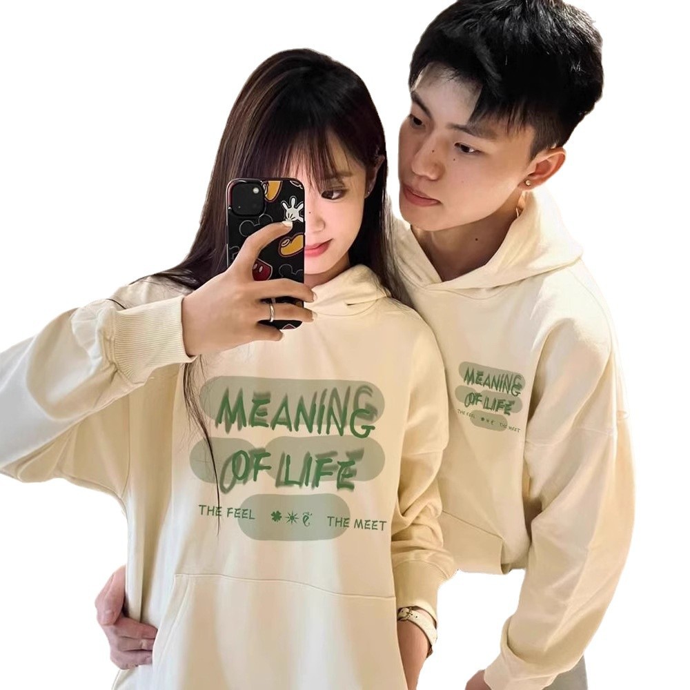 화이트 스웨트 셔츠 여성의 가을과 겨울 새로운 한국식 오버 사이즈 게으른 리틀 홍콩 스타일 칙 탑 후드 재킷