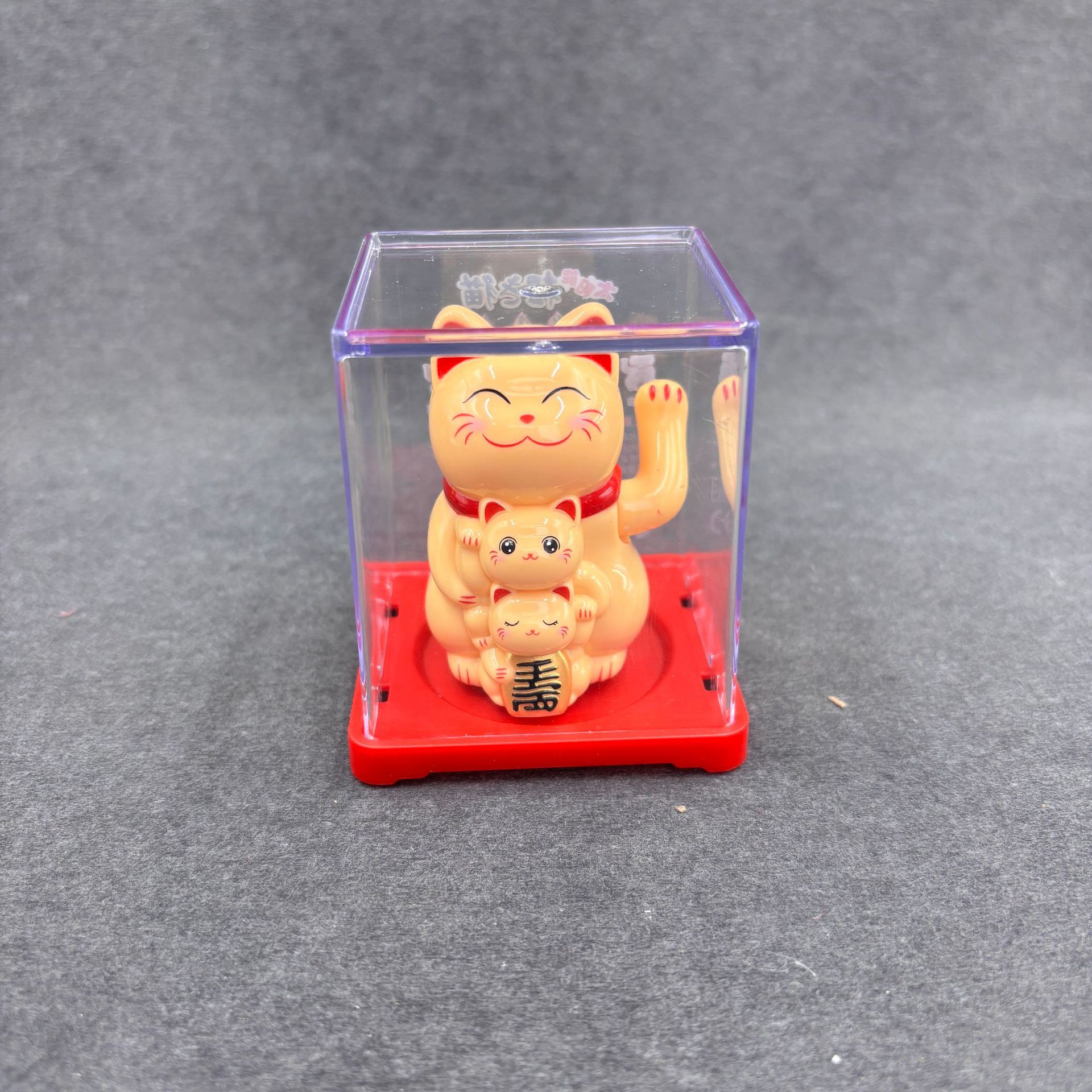 Gato de la suerte solar pequeño gato de la mano de la energía de la luz gato mini gato interior del coche regalo de la oficina decoración de apertura