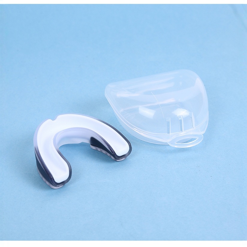 Boxing Sanda Protector de dientes, frenillos, canastas de pies, fila de karate, lucha, toallitas termoplásticas, toallitas deportivas de una cara para adultos