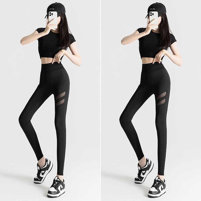 Pantalones Shark 2026 de verano, malla transpirable, para ciclismo, yoga, pantalones de mujer de nueve puntos, cintura alta, ajustados, leggings transpirables