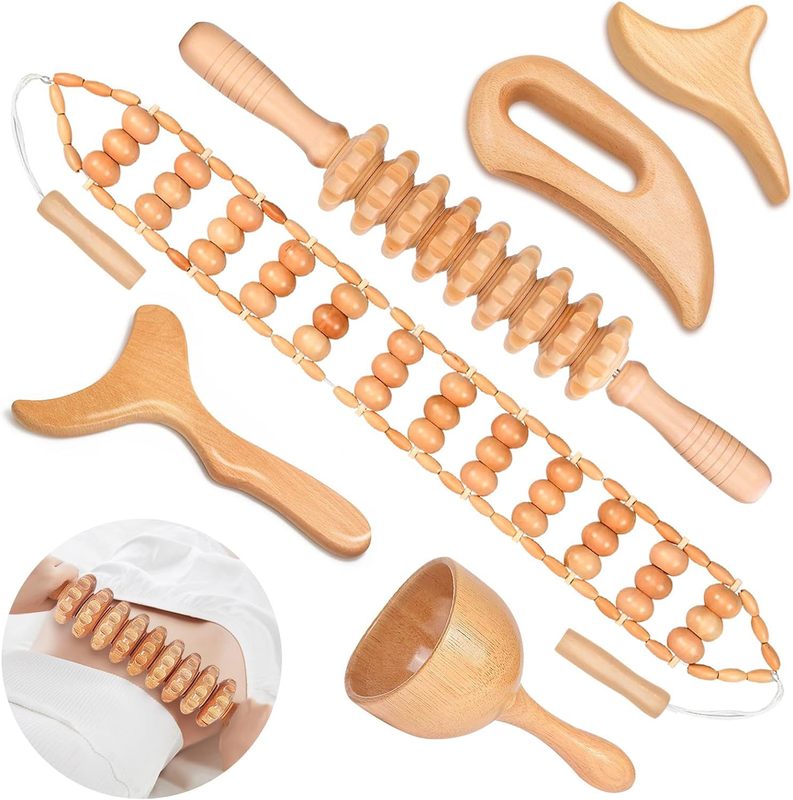 木のマッサージ器のセットの筋肉はリラックスしてほぐします。|undefined
