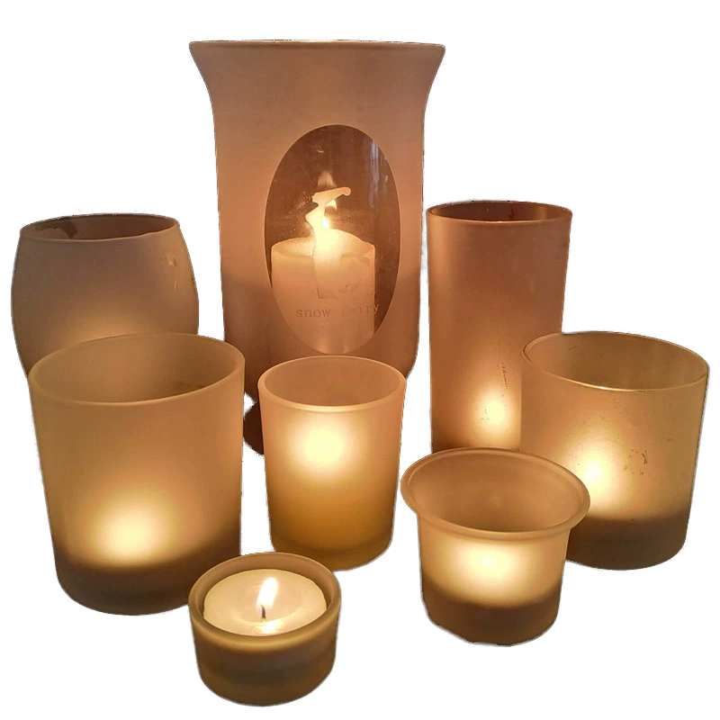 Glass matte windproof candle