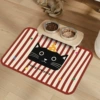 Pet Cushion-Red Border Black Cat Park