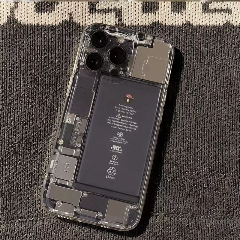 电池电路适用苹果16PROMAX手机壳iPhone15全包14个性13软壳12小众