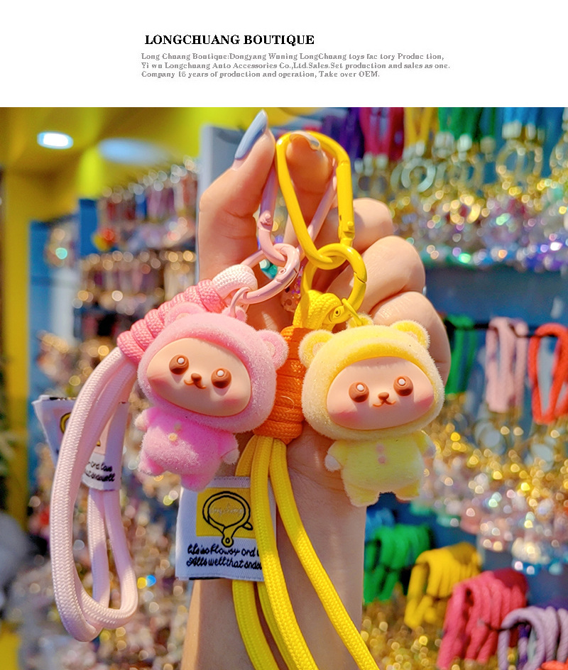32g Weight Spring Ring Trigger Clasp Closure Clasp Closure Type Bag Pendant, Keychain Classification 1 Piece Quantity Daily, Street Occasion Resin, Flocking Material Animal, Cartoon Character Pattern Cute, Sweet Style 1 Piece Cute Sweet Animal Cartoon Character Resin Flocking Spring Ring Trigger Clasp Closure Bag Pendant Keychain 无
