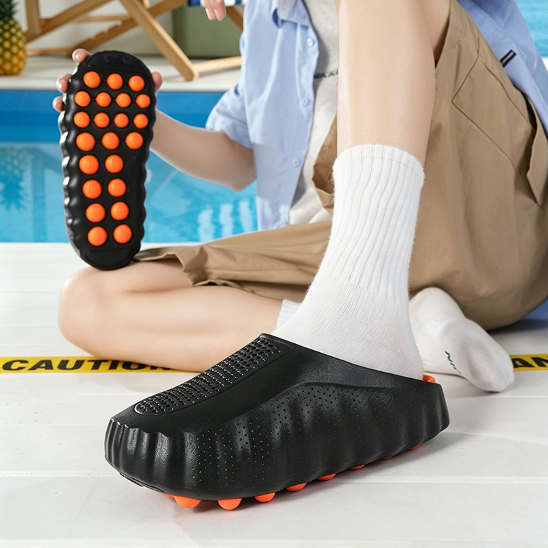 men's Crocs-style slippers