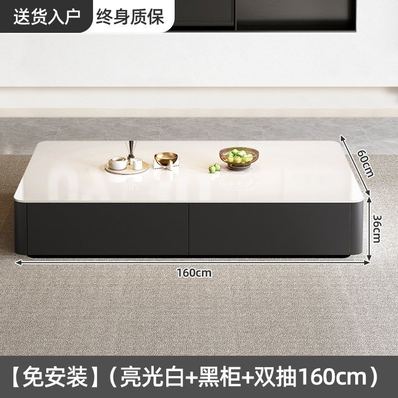 フロアテレビキャビネットリビングルームホーム2024新しい小さなアパートライト高級ハイエンドコーヒーテーブルテレビキャビネットの組み合わせ|undefined