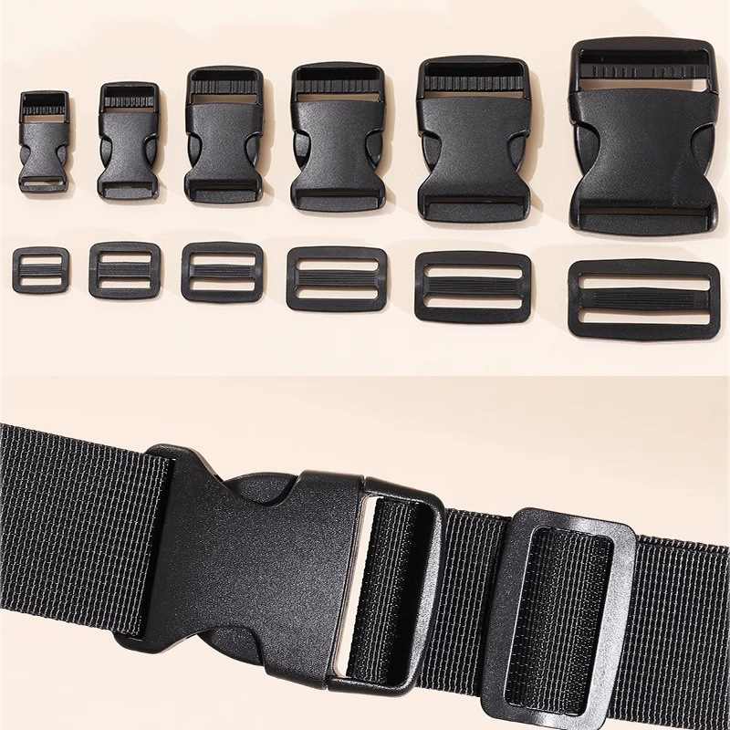In-Stock High-Quality 1-5cm Plastic Buckle Set for Bags, Adjustable Waist Bag Safety Buckle, Durable and Adjustable