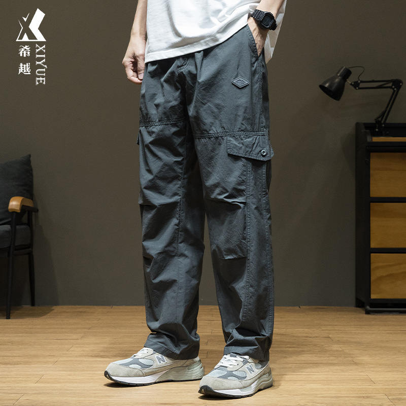 Xiyue Outdoor Tooling Straight Pants Men's Functional Rush Pants 2024 Autumn Loose plus size Casual Long Pants Men's