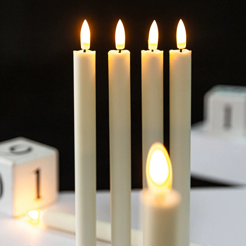 [Покупка для постоянных клиентов] Длинная светодиодная электронная свеча-столбик для декора дома, церкви, свадьбы, на день рождения и Рождество, пластиковая