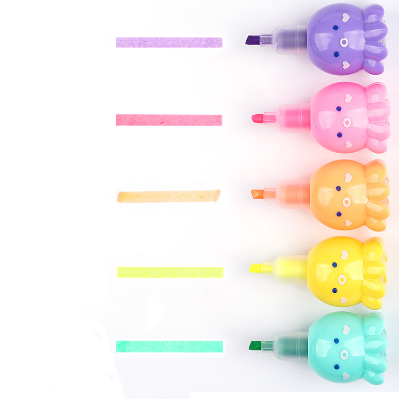 1 Piece Octopus Class Learning Plastic Cute Fluorescent Pen display picture 4