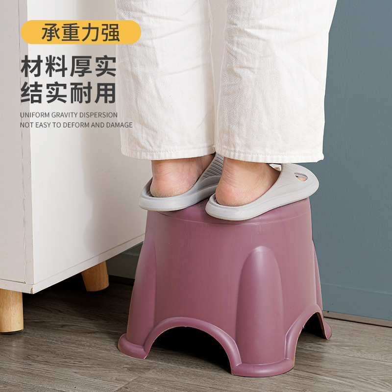 Wholesale Advertising Small Stool Nordic Plastic Stool Household Small Bench Thickened Children's Low Stool Stacking Adult Round Stool