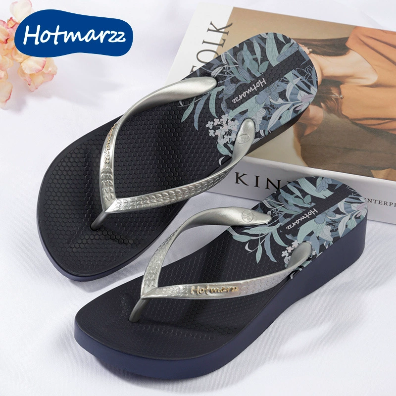 Женские шлепанцы Hotmarzz на высоком каблуке, Нескользящие шлепанцы, летние непромокаемые шлепанцы