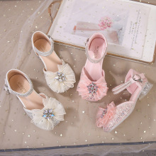 夏季新款女孩爱莎凉鞋代发水钻女童水晶公主鞋宝宝舞蹈水晶鞋批发