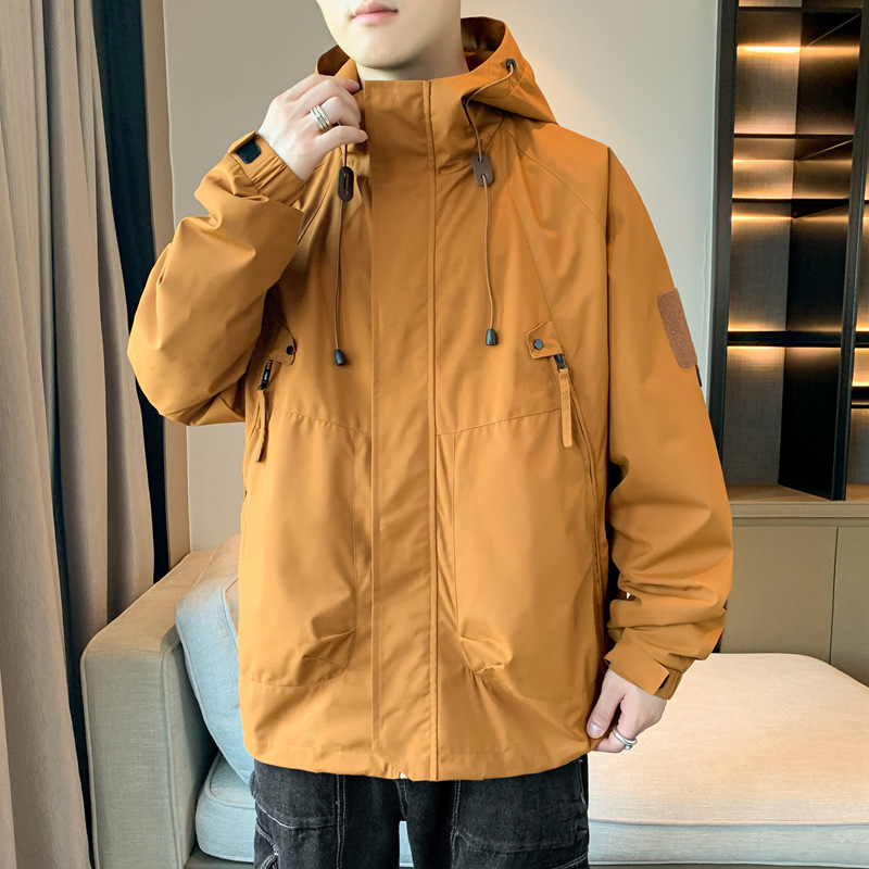 Cross-Border Popular Outdoor Sports Jacket for Men, New Spring and Autumn Waterproof and Windproof Ski and Mountaineering Jacket, Trendy