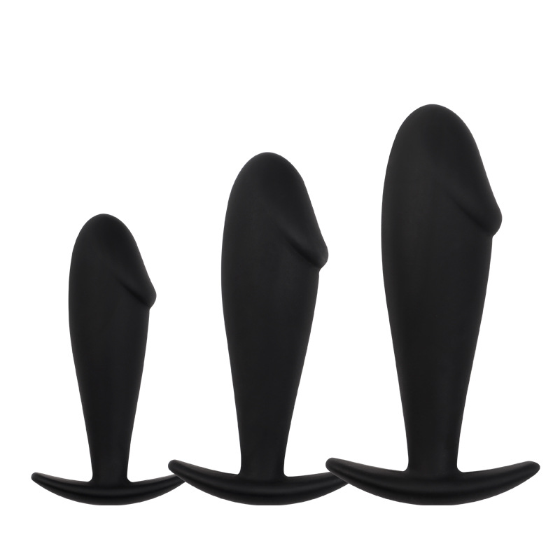Silicone Anchor Anal Plug, Wearable Large Black Design for Adults — detail image 6