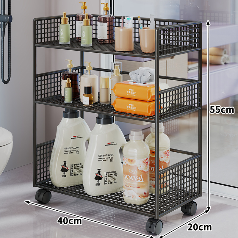 Estante Organizador Móvil de Baño de Hierro para Baño