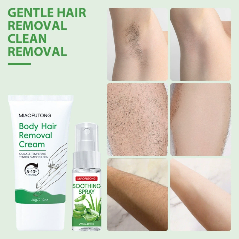 Крем для удаления волос Cross-border Крем для удаления волос с алоэ вера нежен и безболезненен для удаления волос на всем теле, увлажняет, гладкий и нежный.