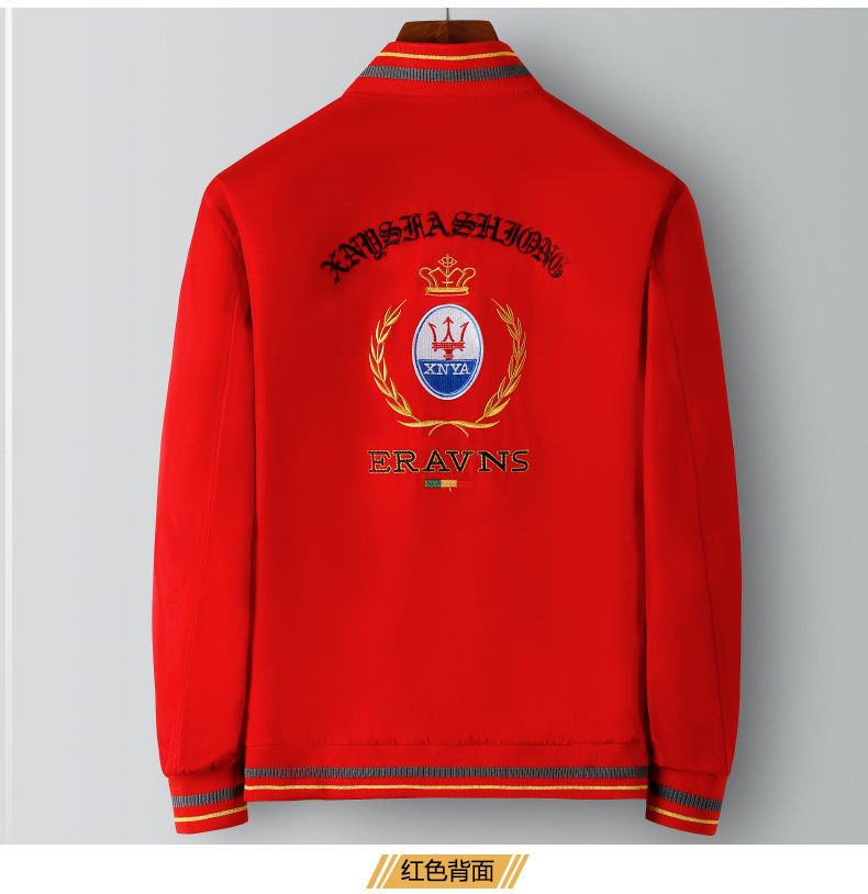 Trident Herrenjacke Mit Besticktem Stehkragen Im Fliegerstil_voghion.com