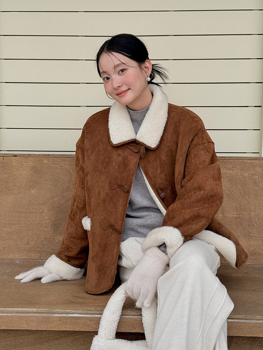 【雪国列車】歌銘復古羊の毛のコートの女性の冬の新型毛皮の一体上着N531B