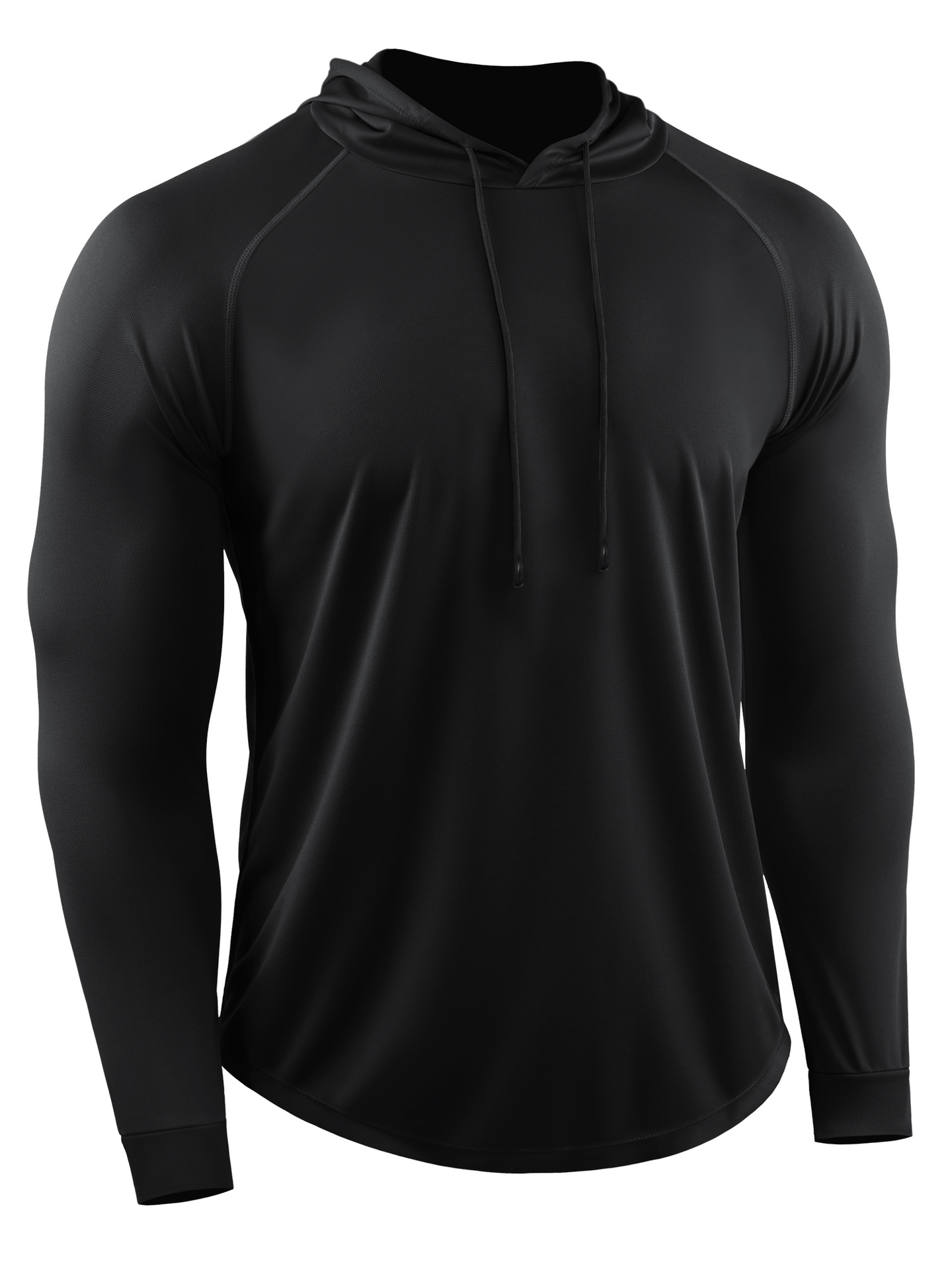 Camiseta deportiva de yoga para exteriores, de secado rápido, transpirable, con capucha, de manga larga, para fitness, otoño e invierno, para correr maratones, fina, para hombre. image 7