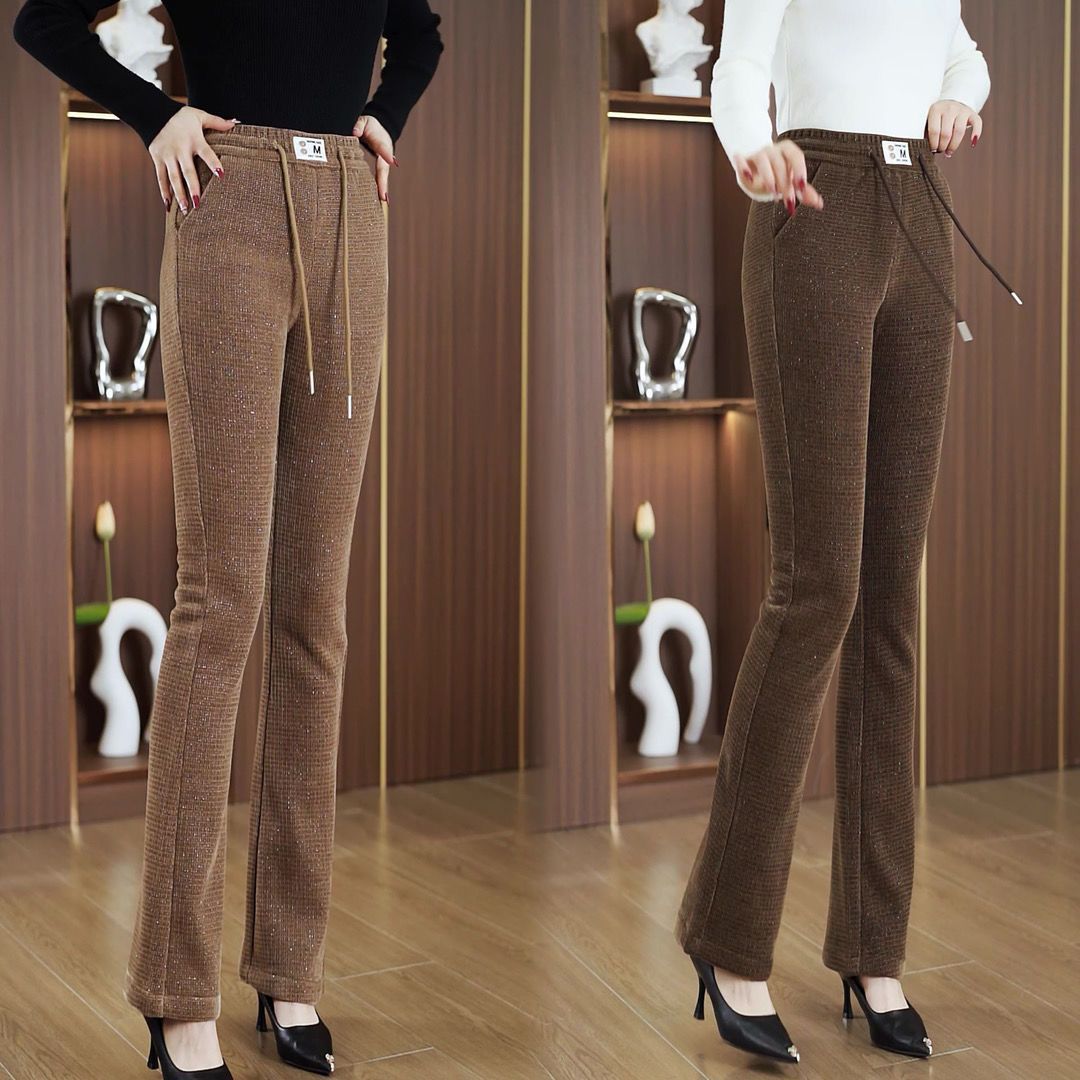 Starry Sky Bootcut Pants 2025 Spring & Fall New Fashion Elegant High Waist Slimming Look Rad Bell-Bottom Pants