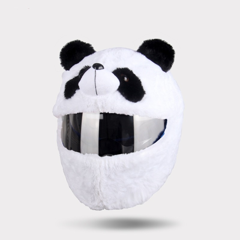 Cross-Border Foreign Trade Wholesale Motorcycle Helmet Covers Stitch Pikachu Santa Claus Cartoon Plush Animal Masks