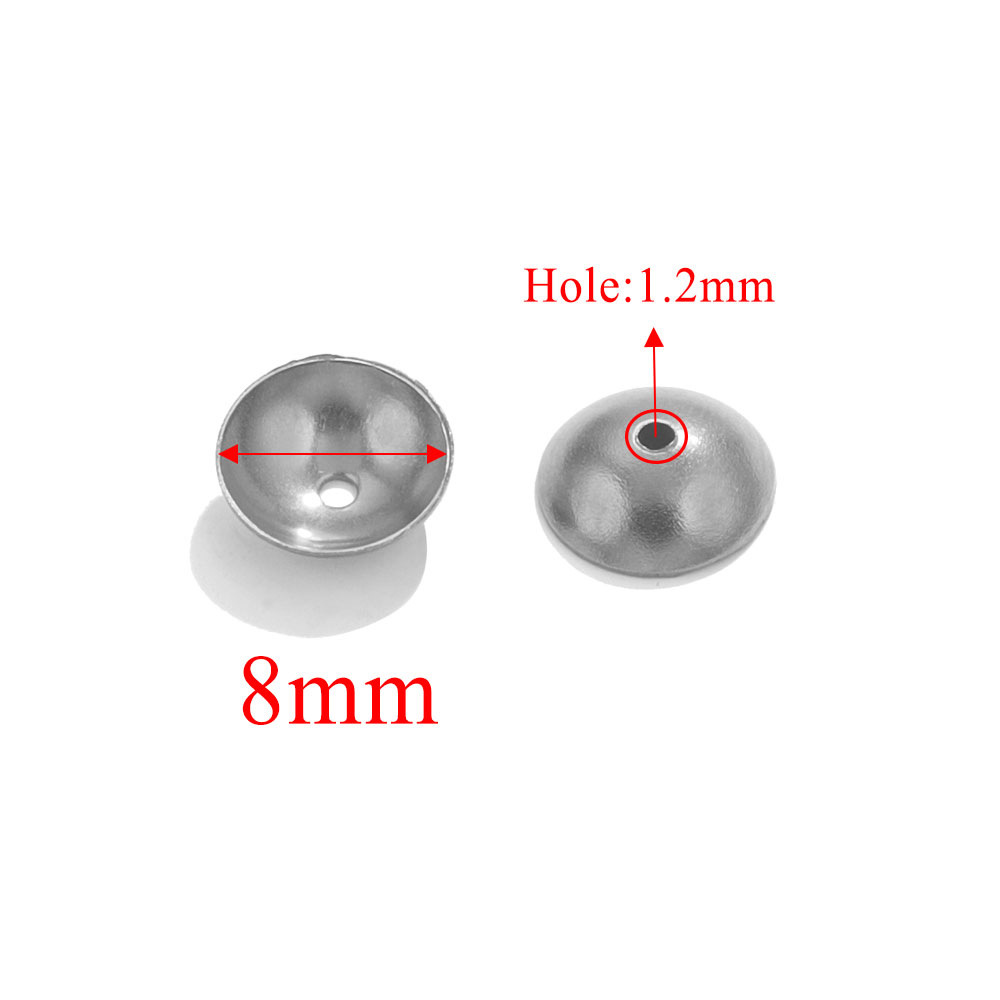 Cuentas de acero inoxidable ronda tapa de cuentas de junta chapado al vacío 3-8mmdiy pulsera collar joyería que hace cuentas de junta