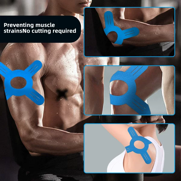 Cross-Border Pre-Cut Knee Muscle Tape for Basketball Fitness, Thigh, Shoulder, and Knee Sports Support, Kinesiology Tape Bandage