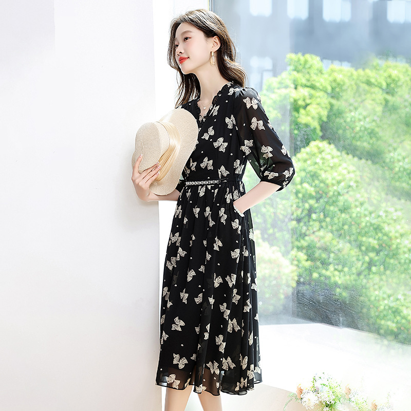 2025年轻奢夏季气质显瘦时尚修身收腰女装连衣裙女|undefined