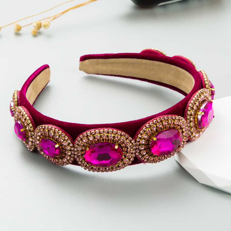 Hairpin Event & Party Supplies Fashion Plaid Cloth Diamond Hair Band