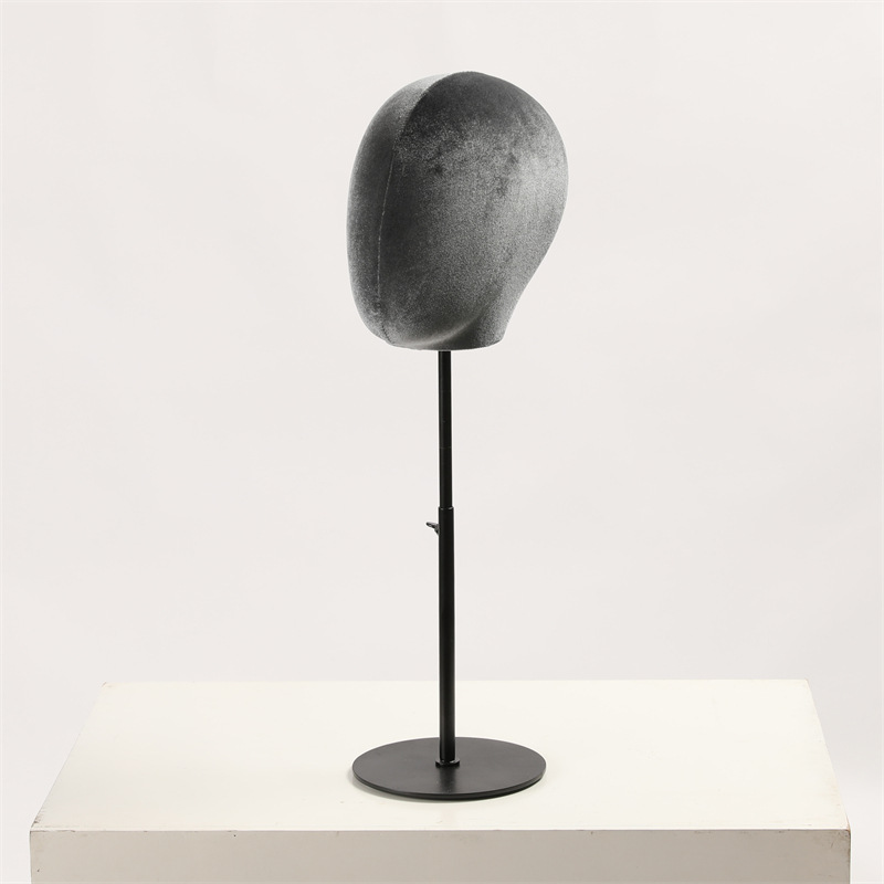 Soporte de Cabeza de Maniquí para Sombreros y Pelucas de Terciopelo para Escaparates