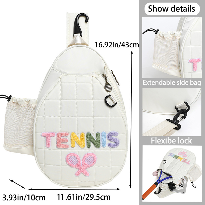Tennis Bag with High Aesthetic Appeal, 2025 New Model, Large Capacity Pickleball Bag, Outdoor Sports Bag, Single-Shoulder Badminton Bag