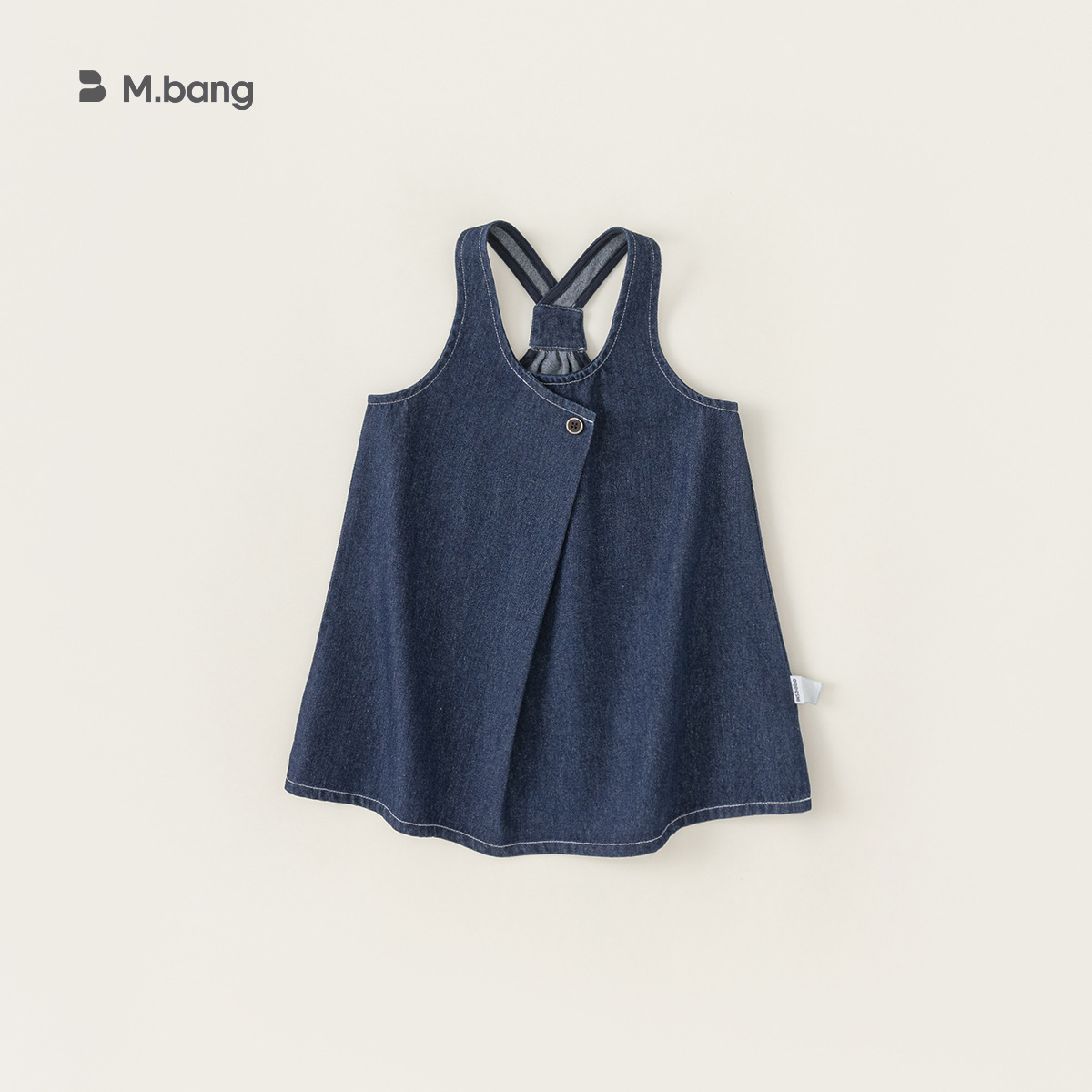Yoobao ropa infantil de niña vaquero vestido de cinturón de otoño nuevo chaleco de bebé de color sólido vestido de otoño vestido infantil