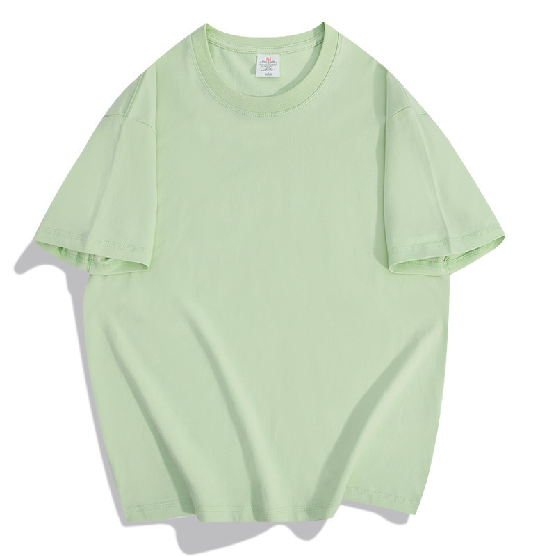 230 gramos de algodón pesado de verano camiseta de manga corta camiseta de color sólido suelta camiseta de fondo camiseta de moda camiseta blanca