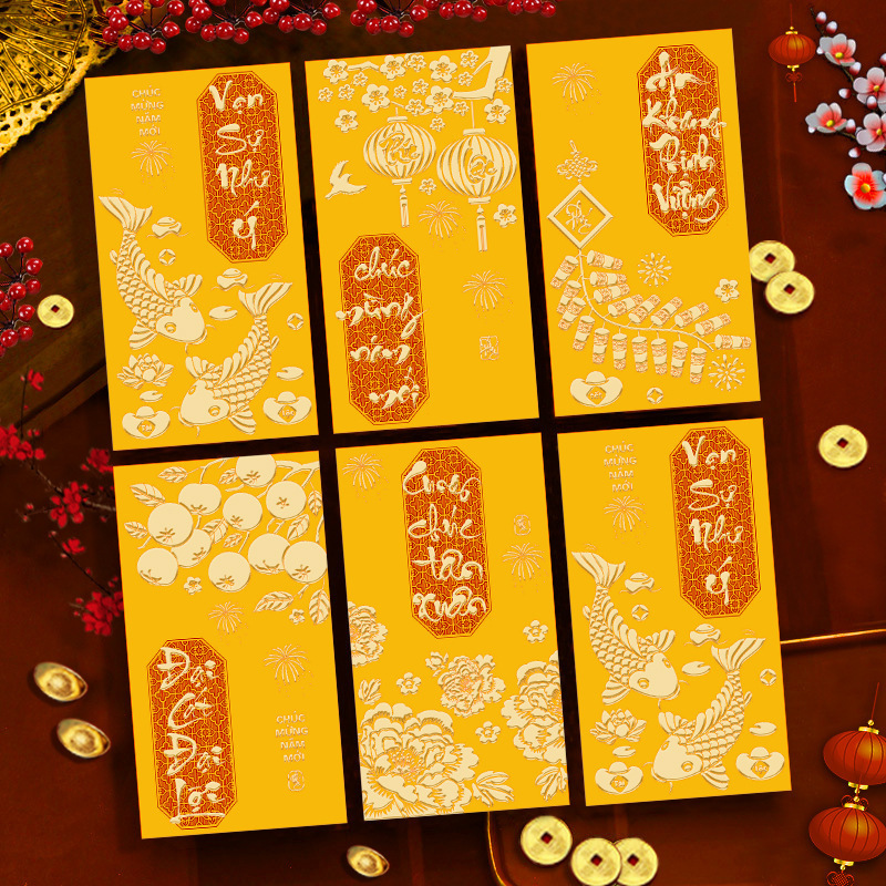 臻婷2026马年新款越南文红包创意生肖磨砂新年利是封压岁包袋批发|undefined