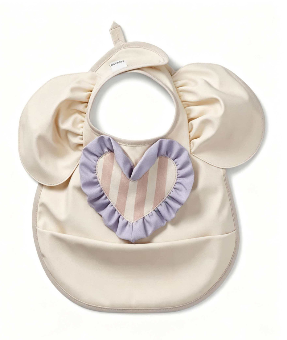 보라색 하트 날개 디자인