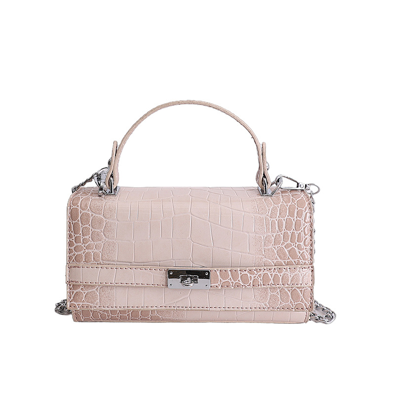 Nicho de alta sensación bolso de mano para mujeres 2026 nueva textura de cocodrilo Kelly bolso ligero lujoso estilo extranjero bolso de mujer