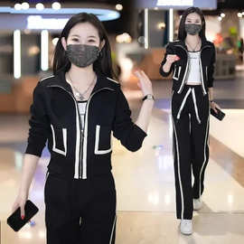 2025秋季新款时尚休闲宽松运动服套装女显瘦减龄洋气韩版两件套