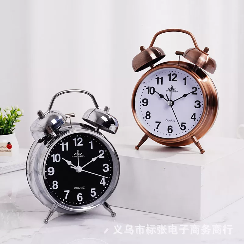 4-inch silent alarm clock super ring alarm student special luminous clock 8820 electroplating ring clock manufacturer wholesale