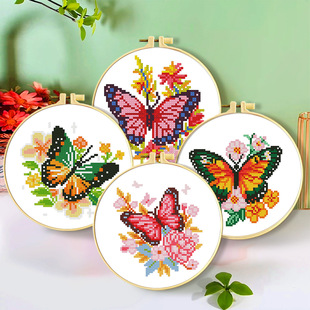Mona Lisa Royal Cross Stitch Butterfly Collection New Simple Decorative Handmade Entryway Living Room Cross Stitch Small Pieces