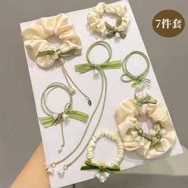 套装铃兰花皮筋发圈高弹力耐用韩版头绳2024新款清新女生扎头发绳
