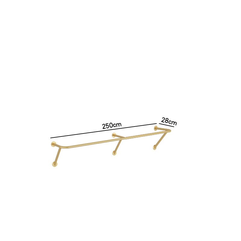 상단 벽 프레임은 길이 250cm, 벽에서 28cm 떨어져 있습니다.