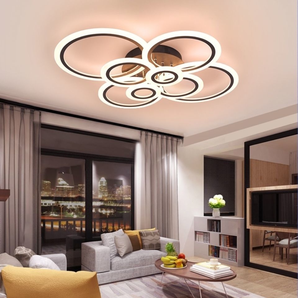 Transfronterizo Amazon moderno dormitorio moderno luz de techo personalizada tridimensional sala de estar comedor SALA DE LED lámparas redondas
