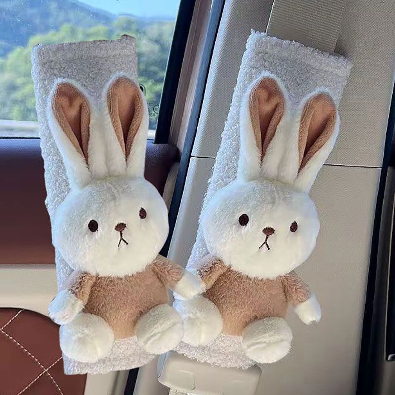 Funda Protectora de Peluche para Cinturón de Seguridad de Tela de Felpa Protectora para Cinturón de Seguridad