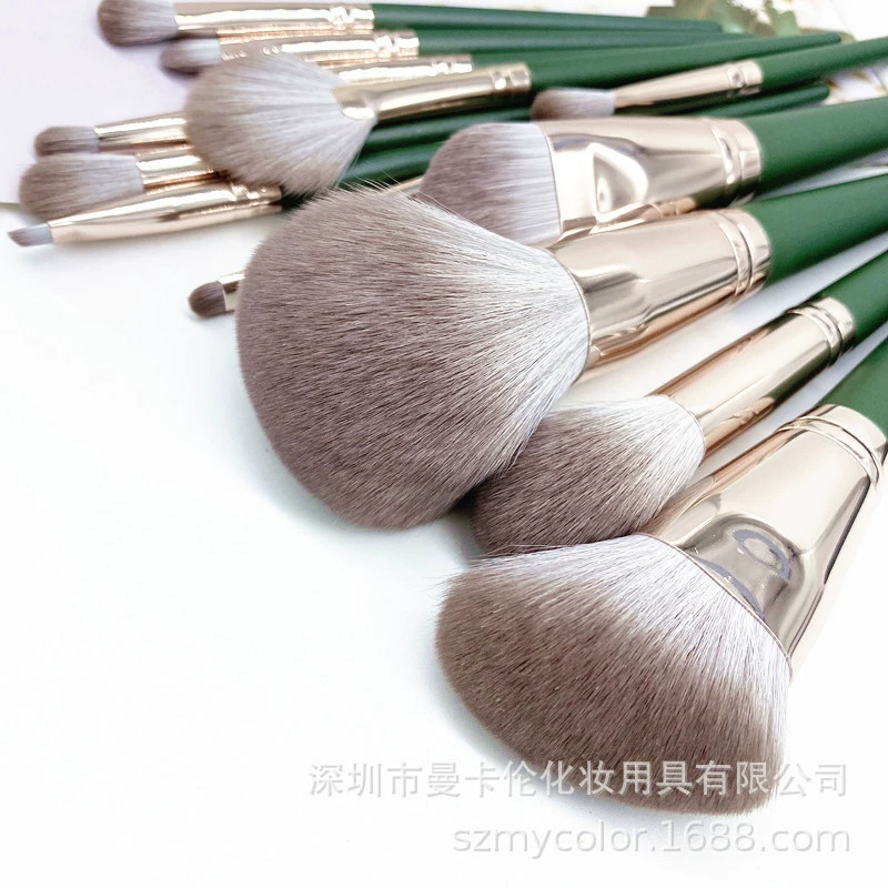 Brush, set, foundation, face blush, 14 pieces, full set