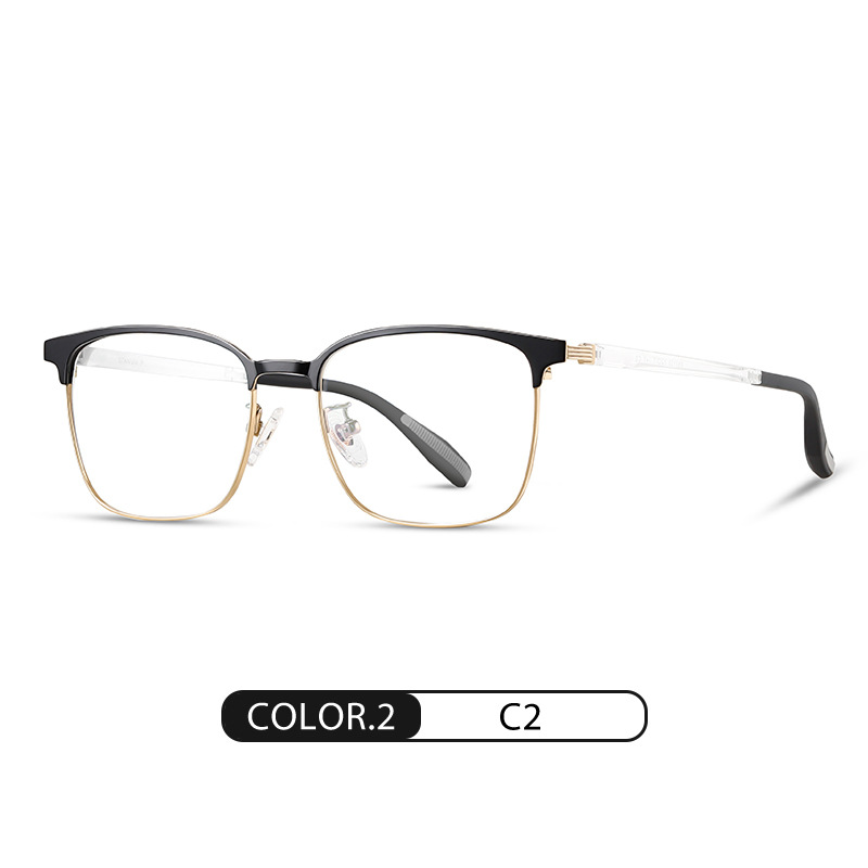 Spot al por mayor marco óptico F51103 negocio de moda se puede equipar con gafas de miopía de montura cuadrada Marco de gafas de titanio puro para hombres transfronterizos