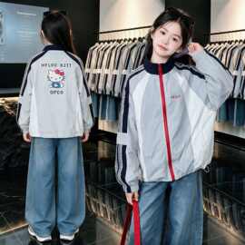 女童外套秋装2026新款儿童薄款上衣洋气大童女孩衣服开衫韩系单穿